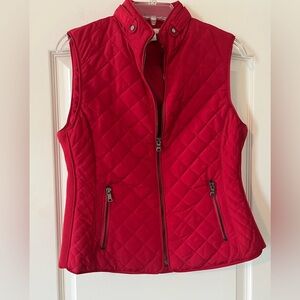 Westport 1962 Rich Red Quilted Vest Women’s Size Small